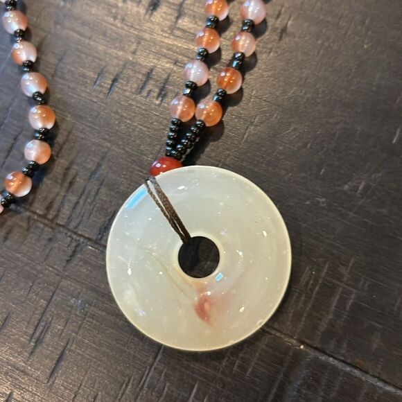 Jade & Gemstone Classy Southwestern Boho Beaded Necklace​​ - Picture 3 of 6